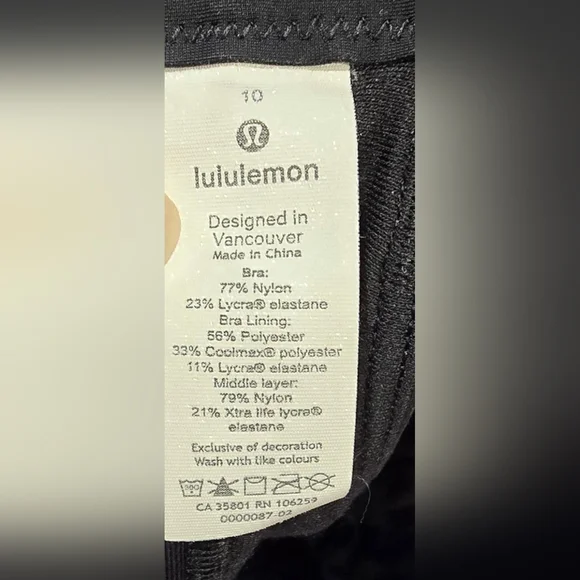 Lululemon Stash It All Black Bra Size 10 C/D - Picture 6 of 8